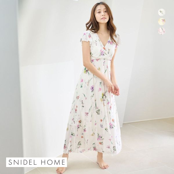 SNIDEL HOME カットカシュクール ワンピース ルームウェア　パジャマ SNIDEL スナイデルホーム 接触冷感 カット カシュクール カップ