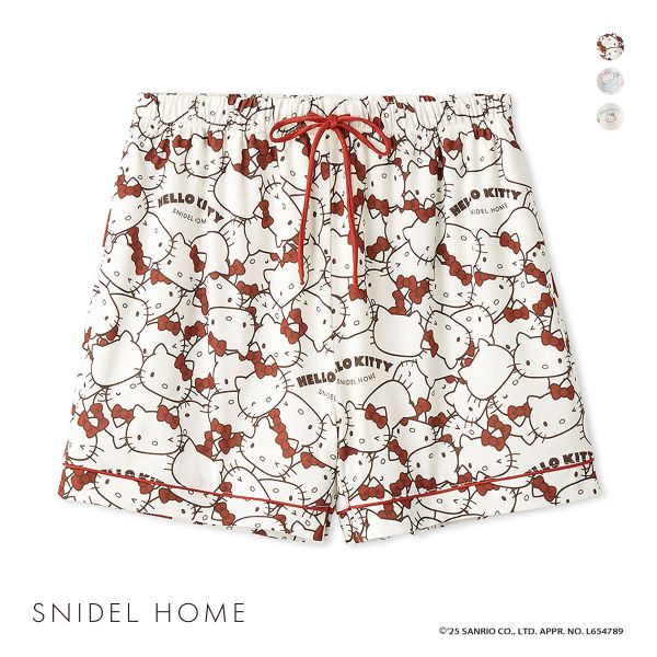 SNIDEL スナイデルホーム ハローキティ 総柄ショートパンツ パジャマ  