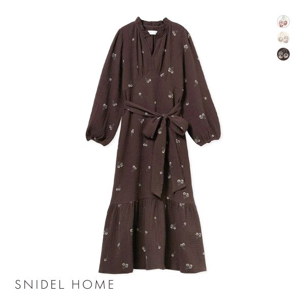 SNIDEL スナイデルホーム トリプルガーゼフレアワンピース