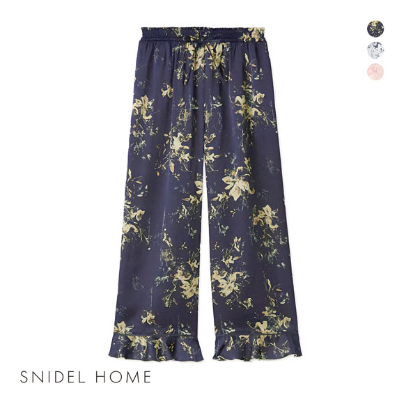 SNIDEL スナイデルホーム Luxshine プリントロングパンツ パジャマ 