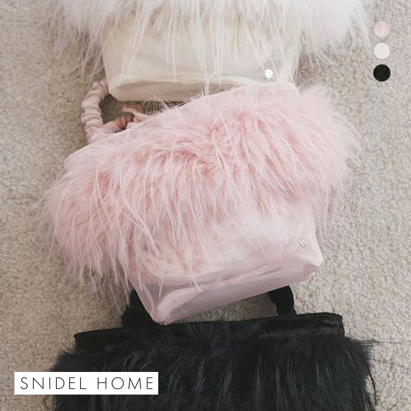 SNIDEL スナイデルホーム シルキーフリース ファーつきガウン SNIDEL スナイデルホーム シルキーフリース ファーつきガウン