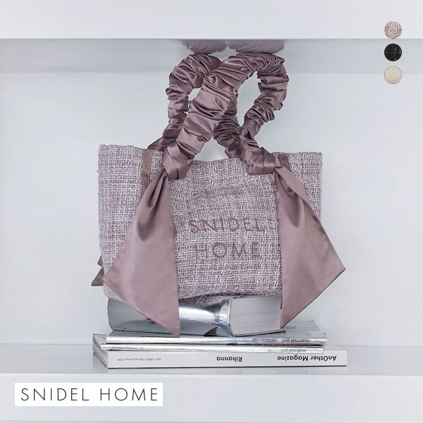スナイデルホーム ツイードロゴバッグ リボン SNIDEL HOME