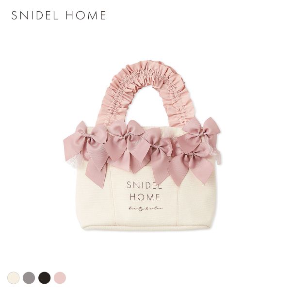 スナイデルホーム リボンバッグ SNIDEL HOME ツイードリボンバッグ 