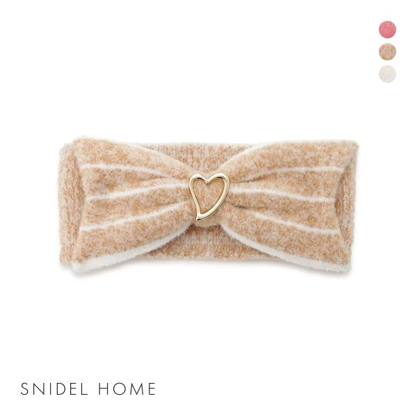 SNIDEL スナイデルホーム クリーミー ハートボタンヘアターバン