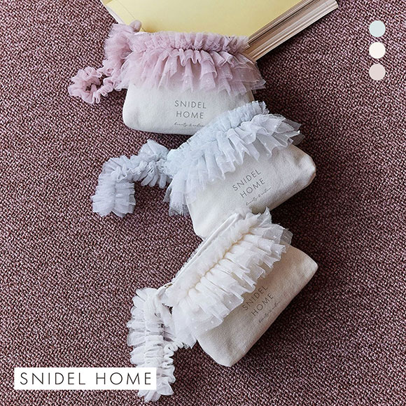 【海外限定】 SNIDEL スナイデルホーム ドットチュールポーチ HOME バッグ