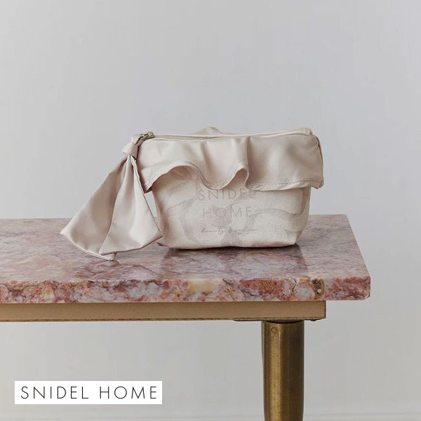 スナイデルホーム オーガニックキャンバスポーチ リボン SNIDEL HOME