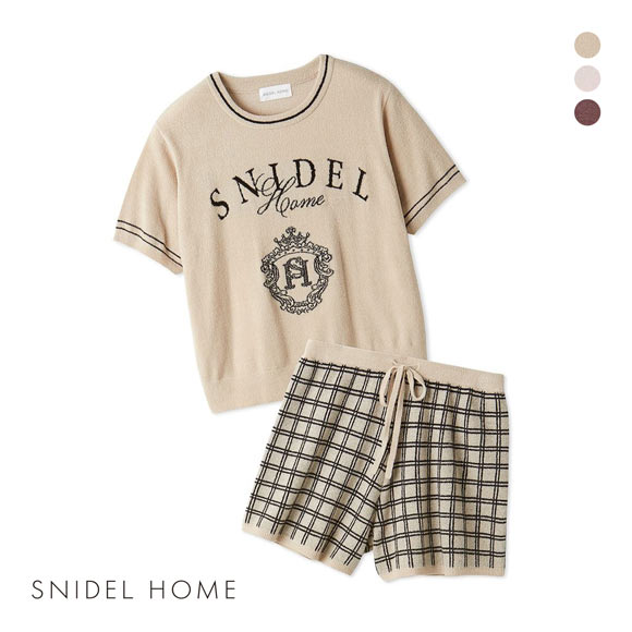 スナイデル SNIDEL HOME 詳細 チェックセットアップ ピンク