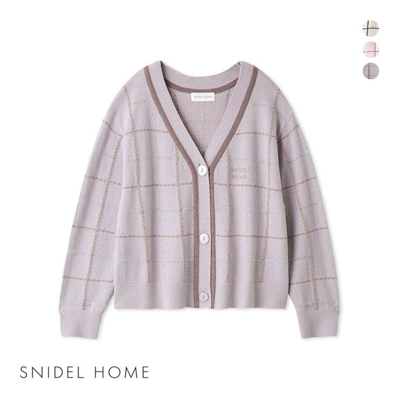 SNIDEL スナイデルホーム チェックカーディガン パジャマ ルーム SNIDEL スナイデルホーム チェックカーディガン パジャマ ルーム