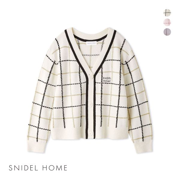 SNIDEL HOME クリーミータッチ リボンジャガード カーディガン パンツ SNIDEL スナイデルホーム クリーミータッチ リボンジャガード