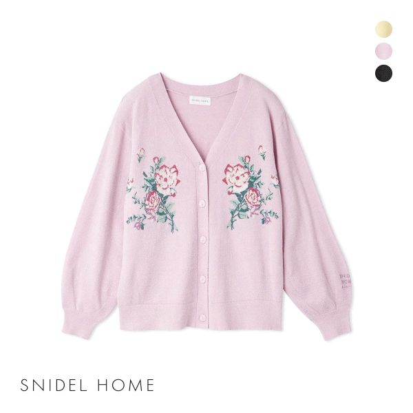 SNIDEL スナイデルホーム フラワーモチーフカーディガン
