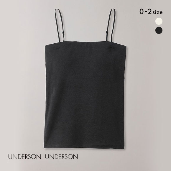 アンダーソンアンダーソン UNDERSON UNDERSON 2WAYベアトップキャミ カップ付き キャミソール ベアトップ ブラトップ 単品