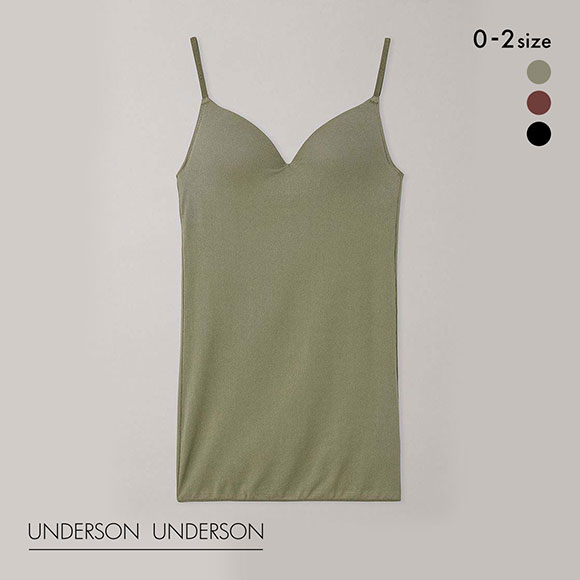 UNDERSON UNDERSON×大草直子ストラップ付きキャミソール アンダーソンアンダーソン 大草直子×UNDERSON UNDERSON カップ