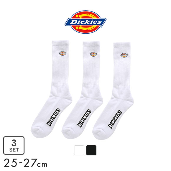 ディッキーズ Dickies クルー丈 3Pソックス 3足組 メンズ 定番 ハーフパイル