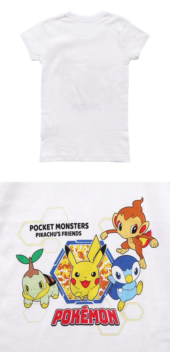 ガロー Garau ポケットモンスター 半袖 Tシャツ キッズ ジュニア 男の子 2枚セット インナー 丸首 綿100％ 100 110 120 130 ポケモン