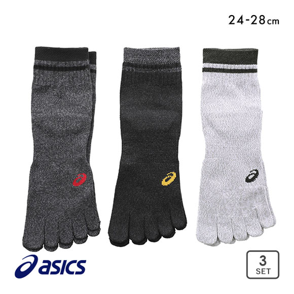 アシックス ASICS TOUGH HARD ソックス 靴下 ショート丈 5本指 3