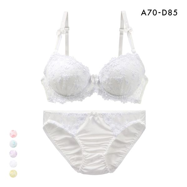 SHIROHATO（白鳩） サンエイ ギュピールレース 小花刺繍 ブラジャー