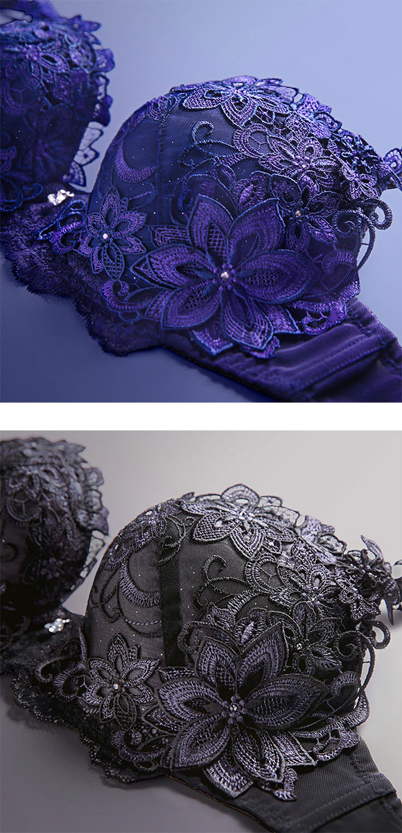 ブラジャー トレンド 大きいサイズ 50代 40代 30代 B C D E F 下着 インナー ランジェリー 単品 刺繍 レース Himico Dalia Stellato 006series Shirohato 白鳩 通販 Paypayモール