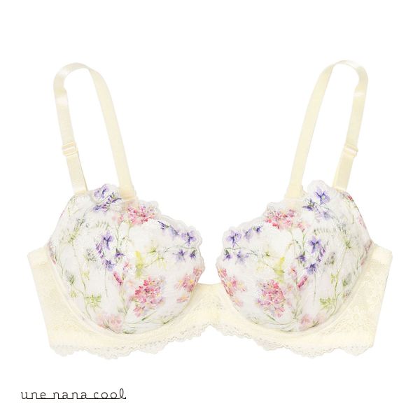 une nana cool ウンナナクール　ブラジャーセット D65 花柄 3点 une nana cool ウンナナクール Botanical eden 3/4カップ