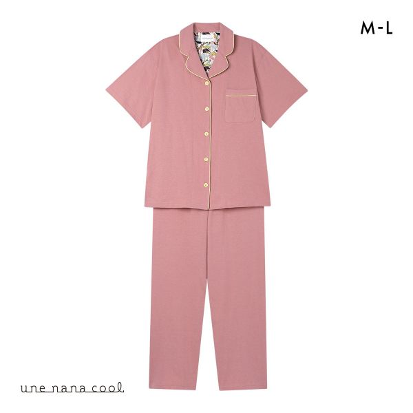 ウンナナクール 綿100％ 40ハイゲージ天竺半袖パジャマ MADE WITH LIBERTY FABRIC ルームウェア パジャマ 上下セット une nana cool | une nana cool | 01