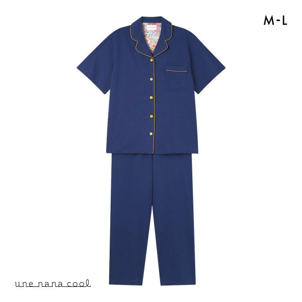 ウンナナクール 綿100％ 40ハイゲージ天竺半袖パジャマ MADE WITH LIBERTY FABRIC ルームウェア パジャマ 上下セット une nana cool | une nana cool | 03