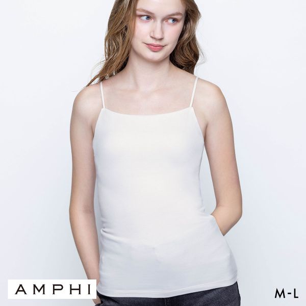 AMPHI カップ付きキャミソール ブラトップ L AMPHI キャミソール アンフィ ブラトップ カップ付きインナー ノン