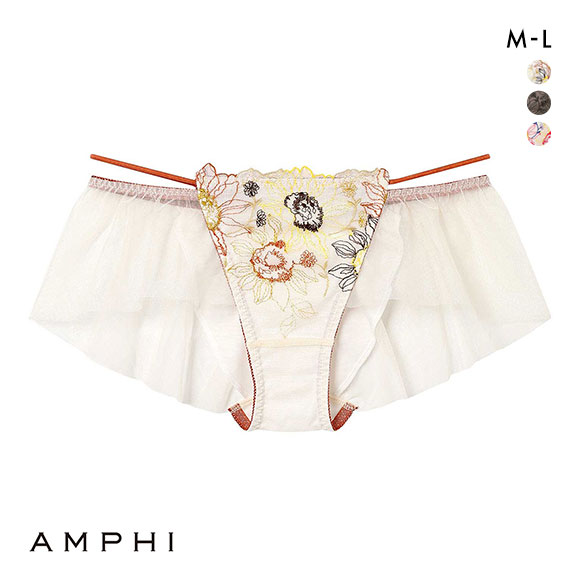 アンフィ さらっと快適、夏ブラ ペアショーツ フレア BLH304シリーズ AMPHI