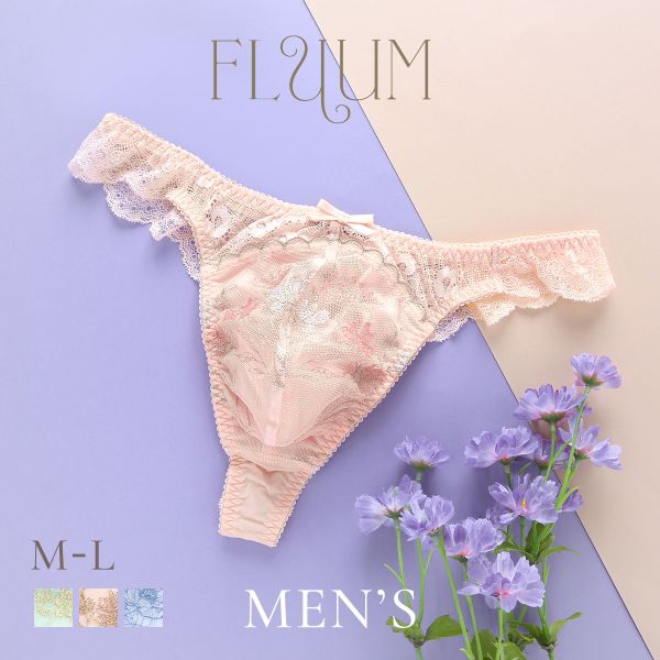 himico フェミニンメンズTバック FLUUM フルーム M L ンズ 総レース T