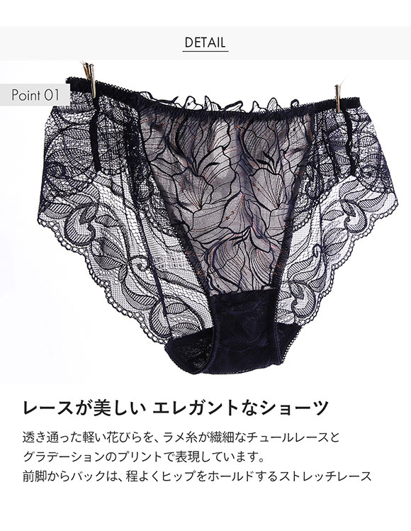 Le petale ル・ペタル ショーツ スタンダード バックレース M L LL 単品 LA VIE A DEUX ラヴィアドゥ mignon