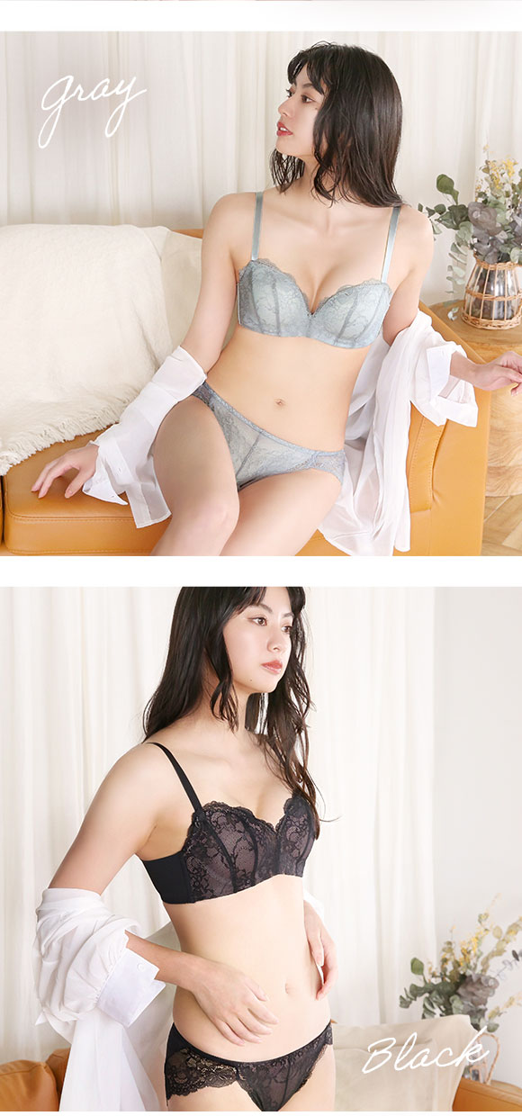 Mon cher pigeon モンシェルピジョン Glow Up Bra ブラジャー ショーツ セット ABCDE ソフトワイヤー モールドカップ 総レース