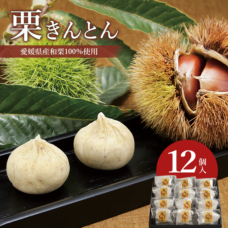 愛媛県産和栗100％使用・栗きんとん12個入り