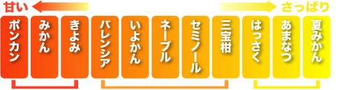 みかん甘さチャート図