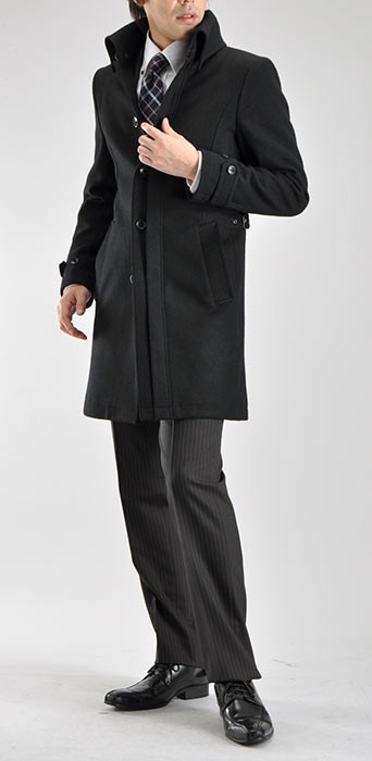 スーツスタイルMARUTOMI ステンカラーコート メンズ アウター