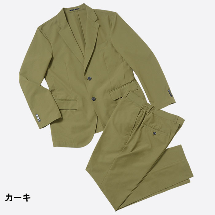 新品同様●3ピース●ルオルメ 2Bセットアップスーツ チェック柄 ストレッチ L 特価】【WEB限定価格】洗える ストレッチスーツ 黒織柄チェック