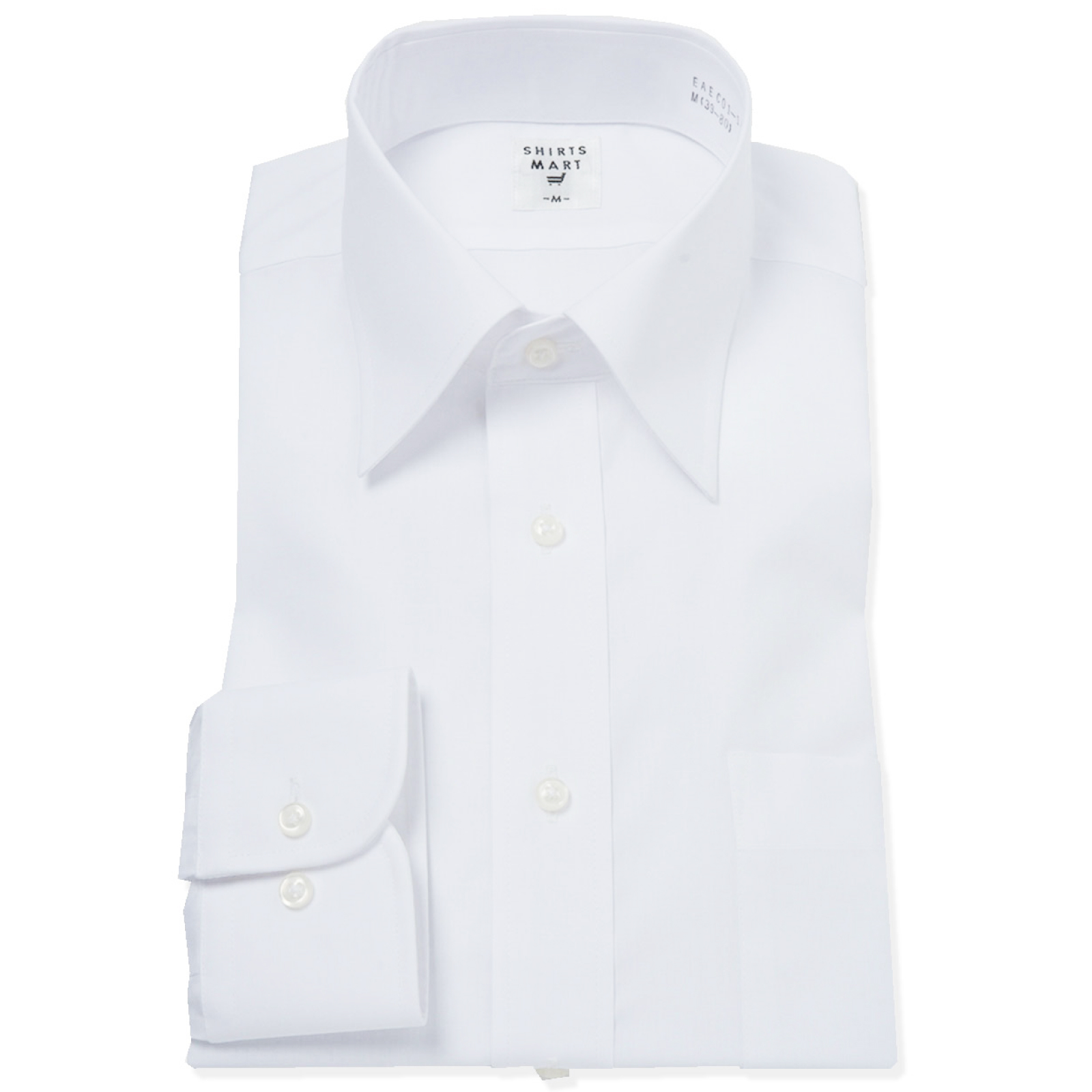 ワイシャツ メンズ 長袖 白 2枚セット 衿型 レギュラー 形態安定 Yシャツ カッターシャツ M L 2L 冠婚葬祭 制服 就活 送料無料｜shirts-mart｜02