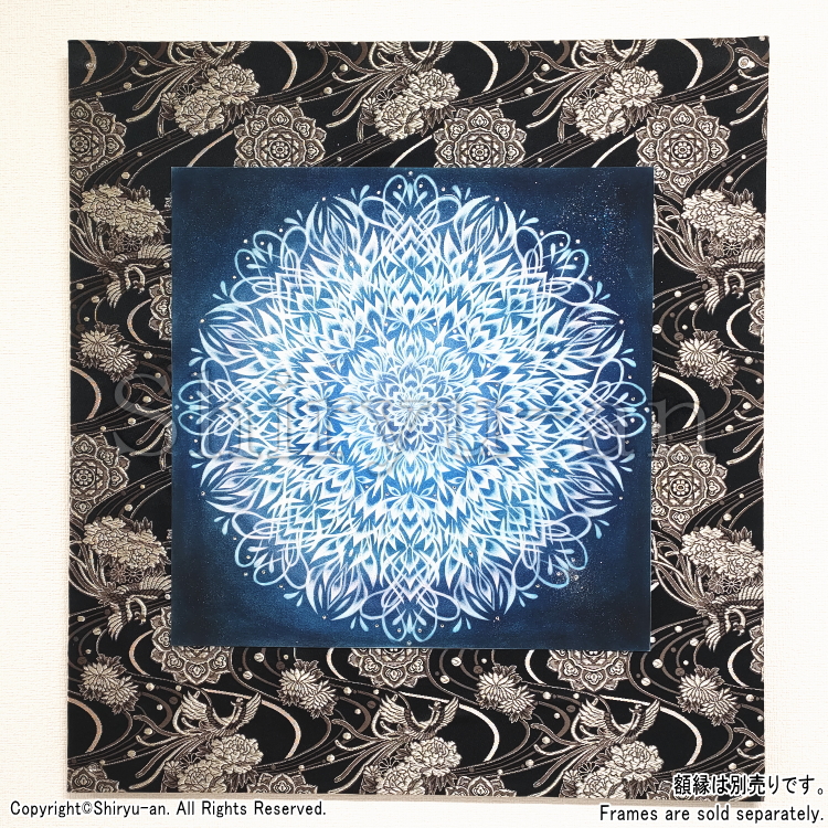 志龍画 曼荼羅 絵画 インテリア 玄関 曼荼羅アート 原画 415×415mm