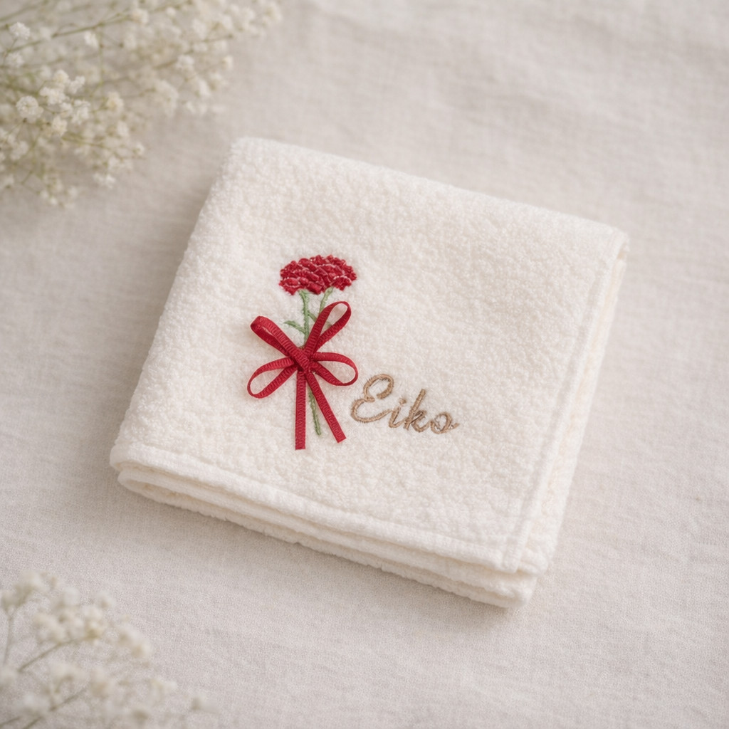 今治タオル（imabari towel） 母の日ギフト 刺繍名入れ ハンカチ