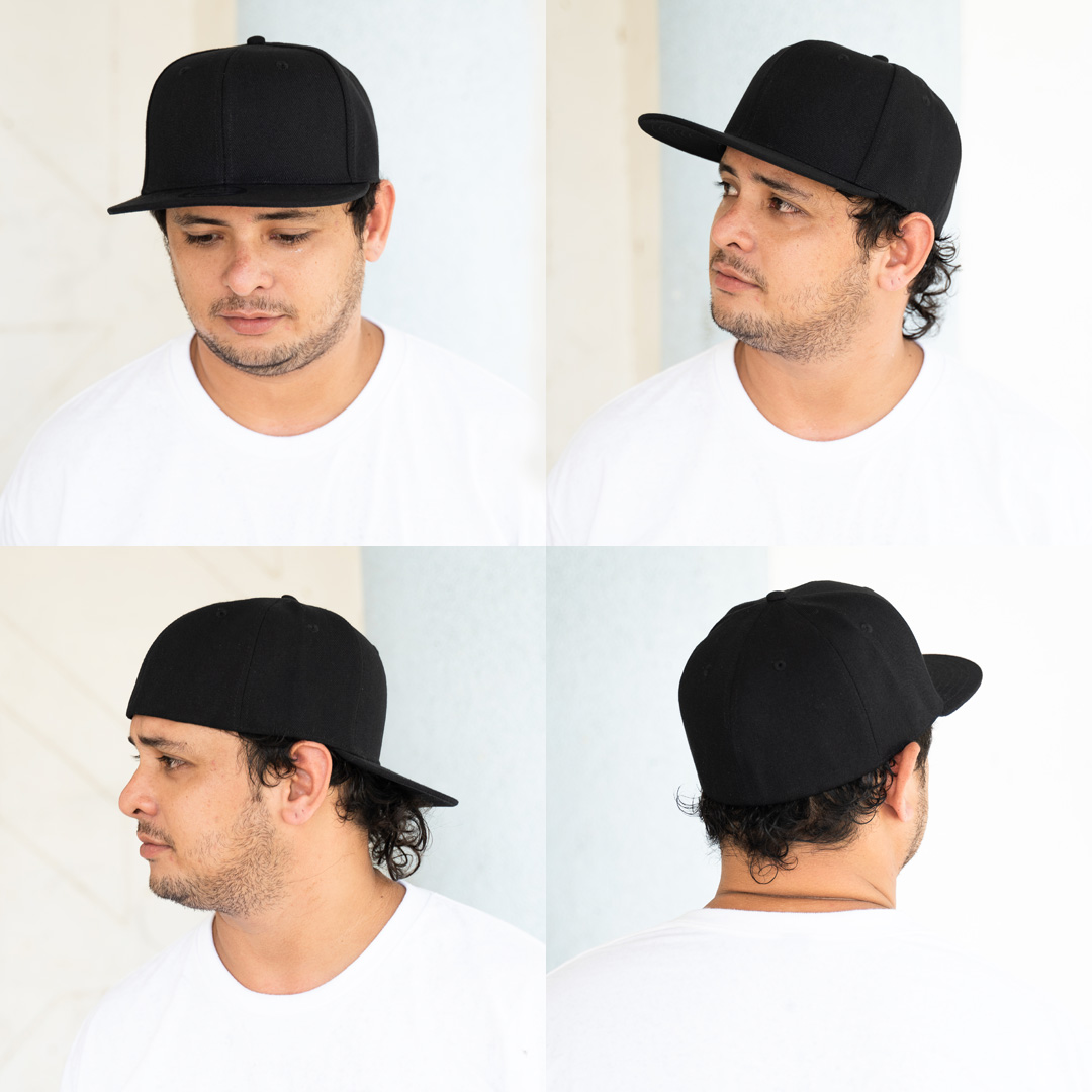1文字オリジナルロゴ 3D立体刺繍キャップ FITTED（フィッテド