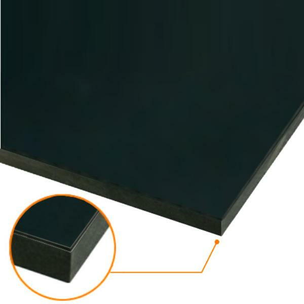 カルプボード　スーパーボード黒50t　片面貼り合せ　3mm　面材　900X900mm　アルミ複合板黒　●業務用