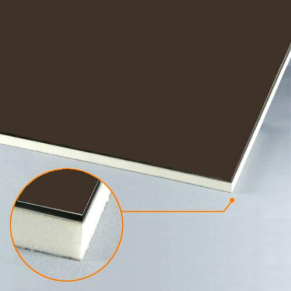 カルプボード/スーパーボード白10t 片面貼り合せ 面材 アルミ複合板ブロンズ 3mm　900X900mm ●業務用