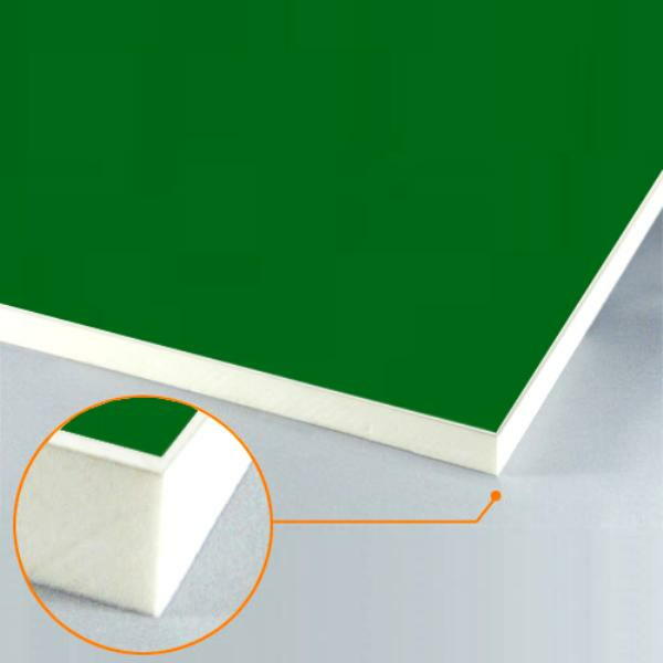 カルプボード/スーパーボード白20t 片面貼り合せ 面材 アルミ複合板緑