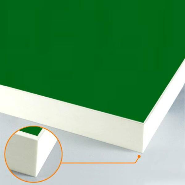カルプボード スーパーボード白50t 片面貼り合せ 面材 アルミ複合板緑 3mm　910X1820mm ●業務用