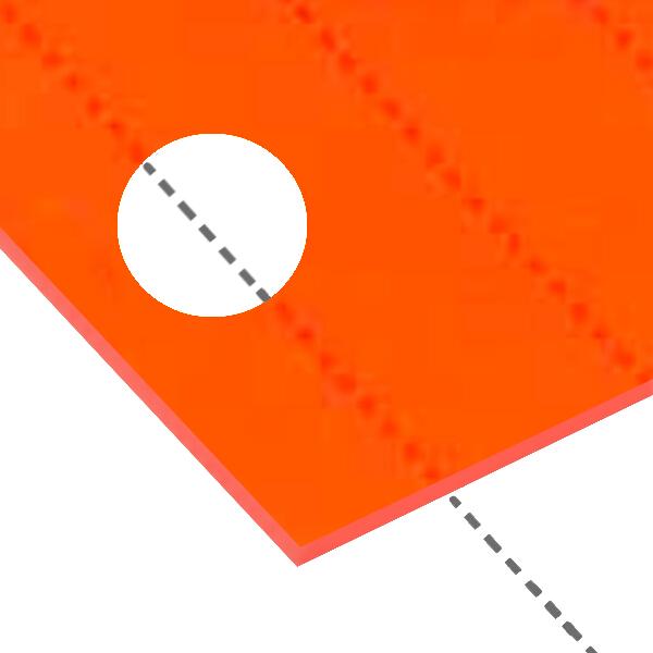 日本製 アクリル板 オレンジクリア(キャスト板) 厚み3mm 450X600mm 縮小カット1枚無料 切断面仕上なし (面取り商品のリンクあり)