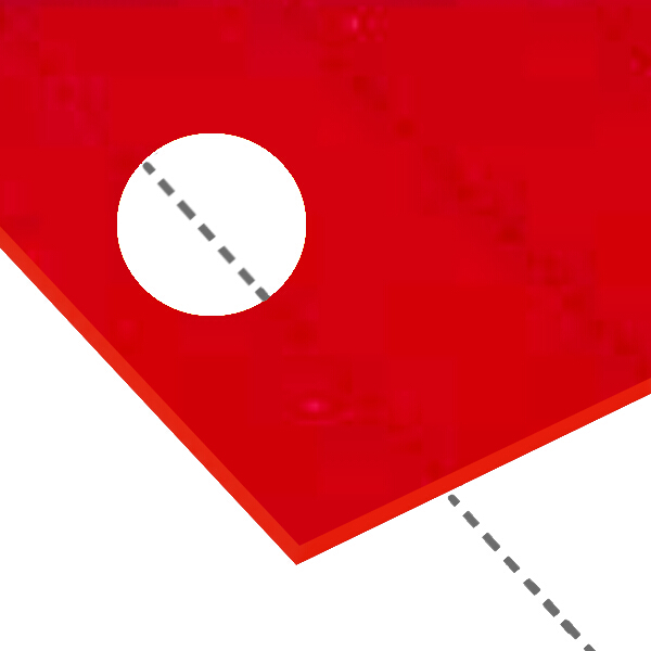日本製　アクリル板　カーマイン（赤透明）(キャスト板)　縮小カット1枚無料　切断面仕上なし　900X900mm　厚み3mm　(面取り商品のリンクあり)