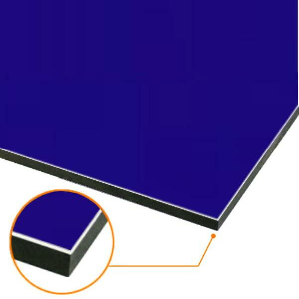 カルプボード　スーパーボード黒15t　片面貼り合せ　3mm　面材　910X1820mm　アルミ複合板青　●業務用