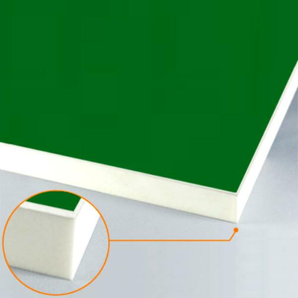 カルプボード/スーパーボード白30t 片面貼り合せ 面材 アルミ複合板緑 3mm　910X1820mm ●業務用｜shizaiya