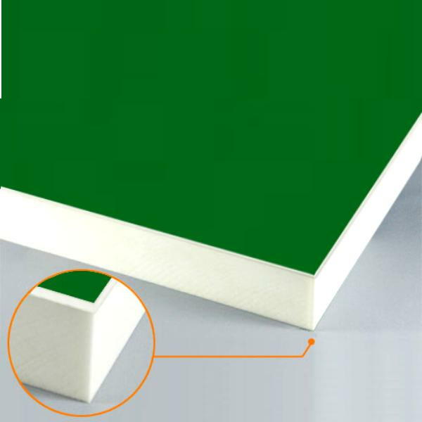 カルプボード/スーパーボード白40t 片面貼り合せ 面材 アルミ複合板緑 3mm　910X1820mm ●業務用｜shizaiya