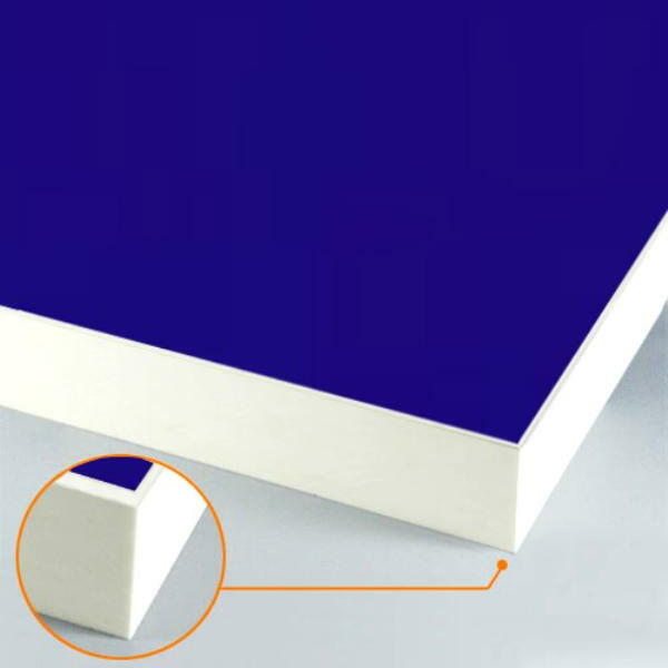 カルプボード　スーパーボード白50t　片面貼り合せ　アルミ複合板青　900X900mm　●業務用　面材　3mm