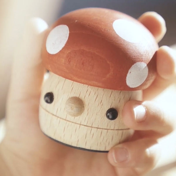 木製おもちゃ どんぐりきのこ・クリア（ナチュラルカラー） 日本