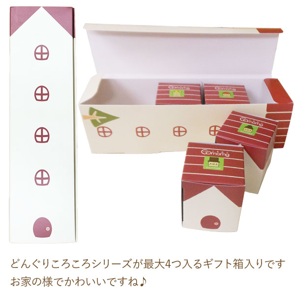 木製おもちゃ ギフトBOX きのこ 日本製（4種セット（赤、黄、青、クリア）） こまむぐ ラッピング袋プレゼント！ |  | 01