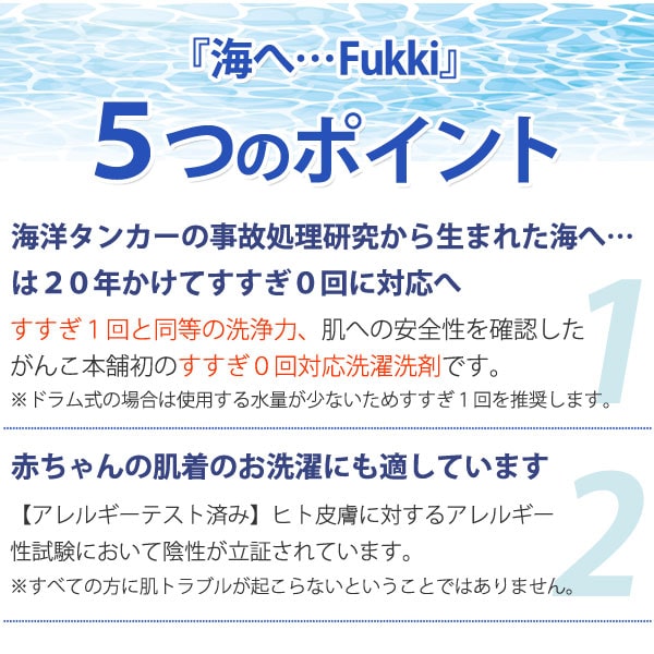 洗濯用洗剤 海へ…Fukki 詰替用（380g） がんこ本舗｜shizenkan｜07